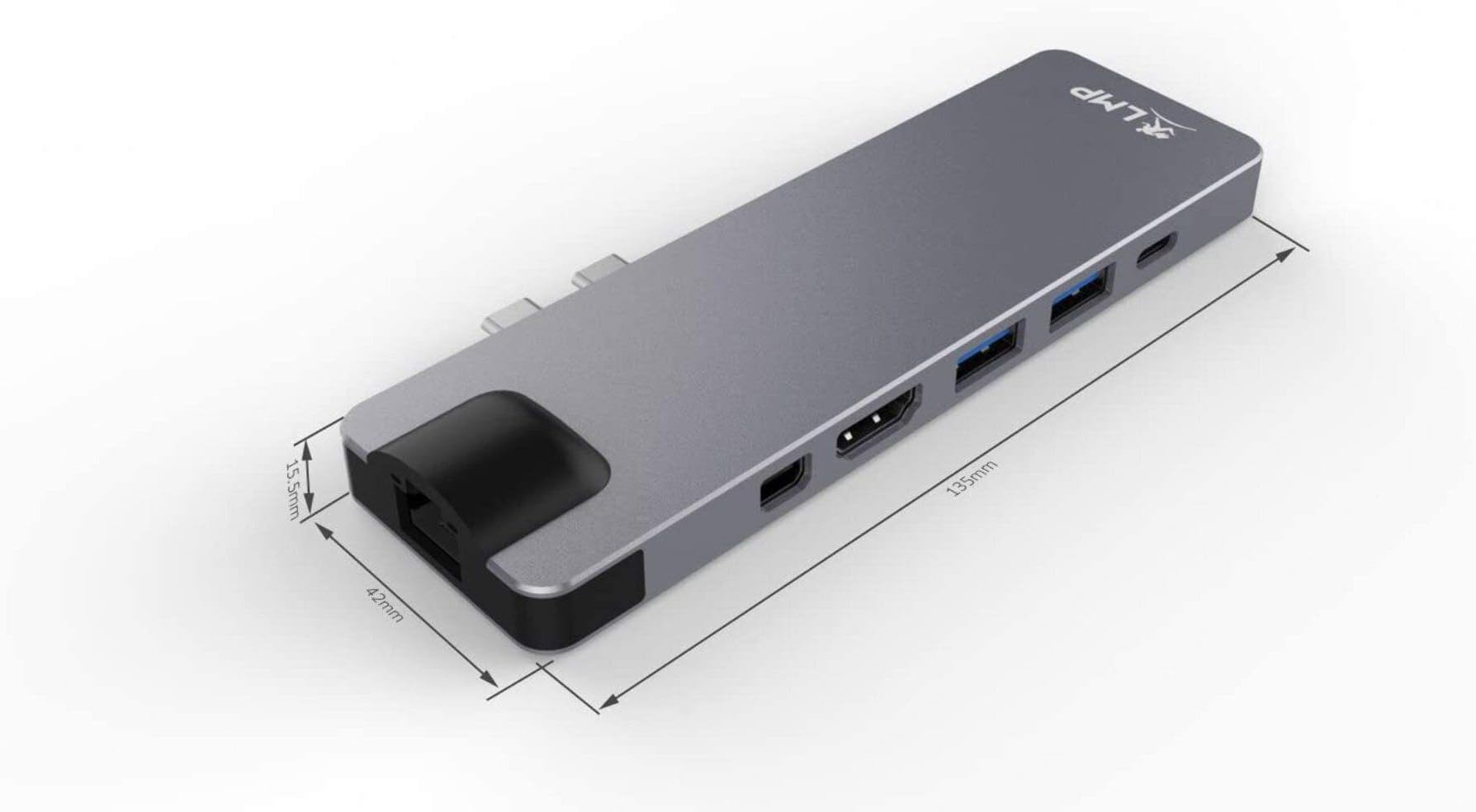 LMP USB-C Compact Dock 4K 8-Port Space Grey