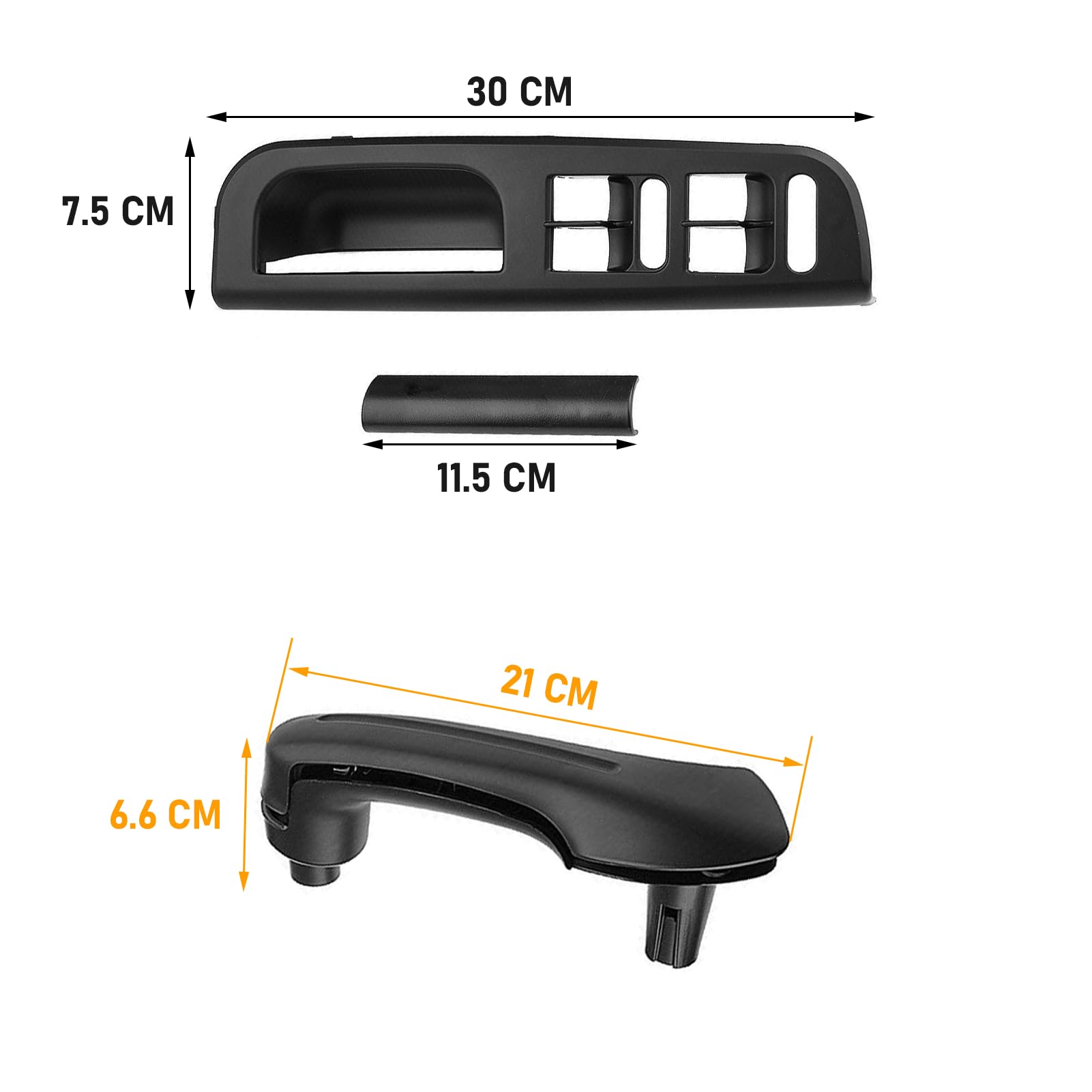 TTCR-II 5PCS Compatible con Tirador Puerta VW Bora Variant Golf IV Tirador Puerta Derecha + Izquierdo PASSAT B5/ GOLF MK4 Manillas Puertas Interior, Manijas Para Golf 4 -Negro
