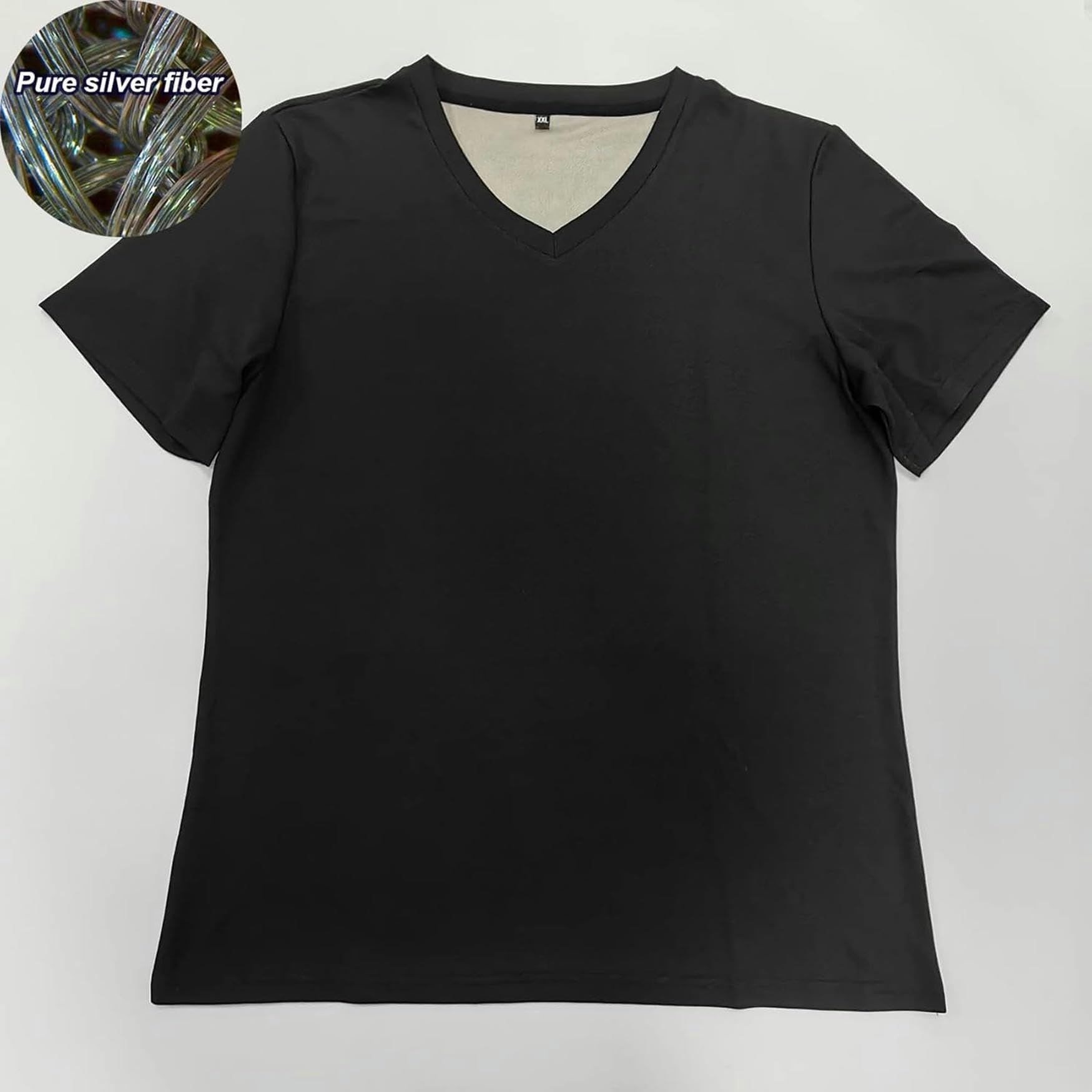 Camiseta antirradiación EMF para Hombre, Ropa de protección 5G, blindaje RF, protección contra la radiación WiFi, Bloqueo de la radiación de microondas