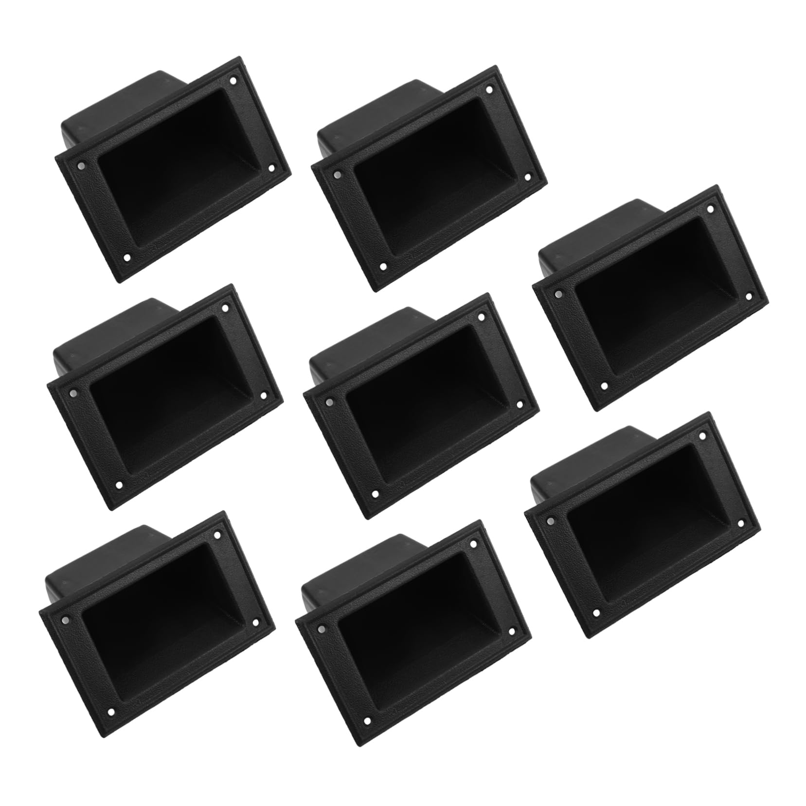Cabilock 8pcs Thickened Speaker Handles Lift Pull Handles for Stage Boxes Tool Boxes and Compact and Lightweight Design Modern Black Finish Versatile Replacement Accessory