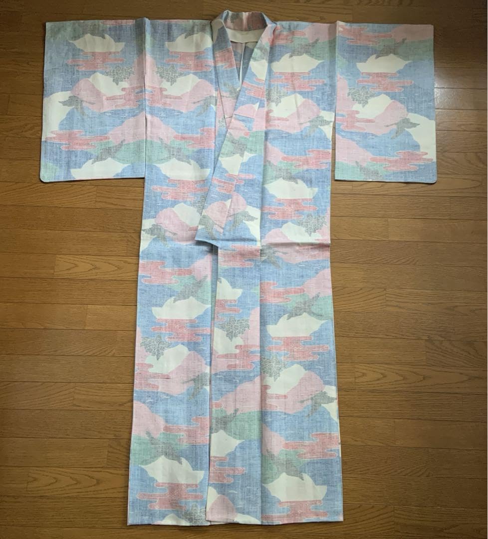 Amazon.co.jp: 着物 浴衣 白鳥 雲 夕焼け 空 夏着物 訪問着 : おもちゃ