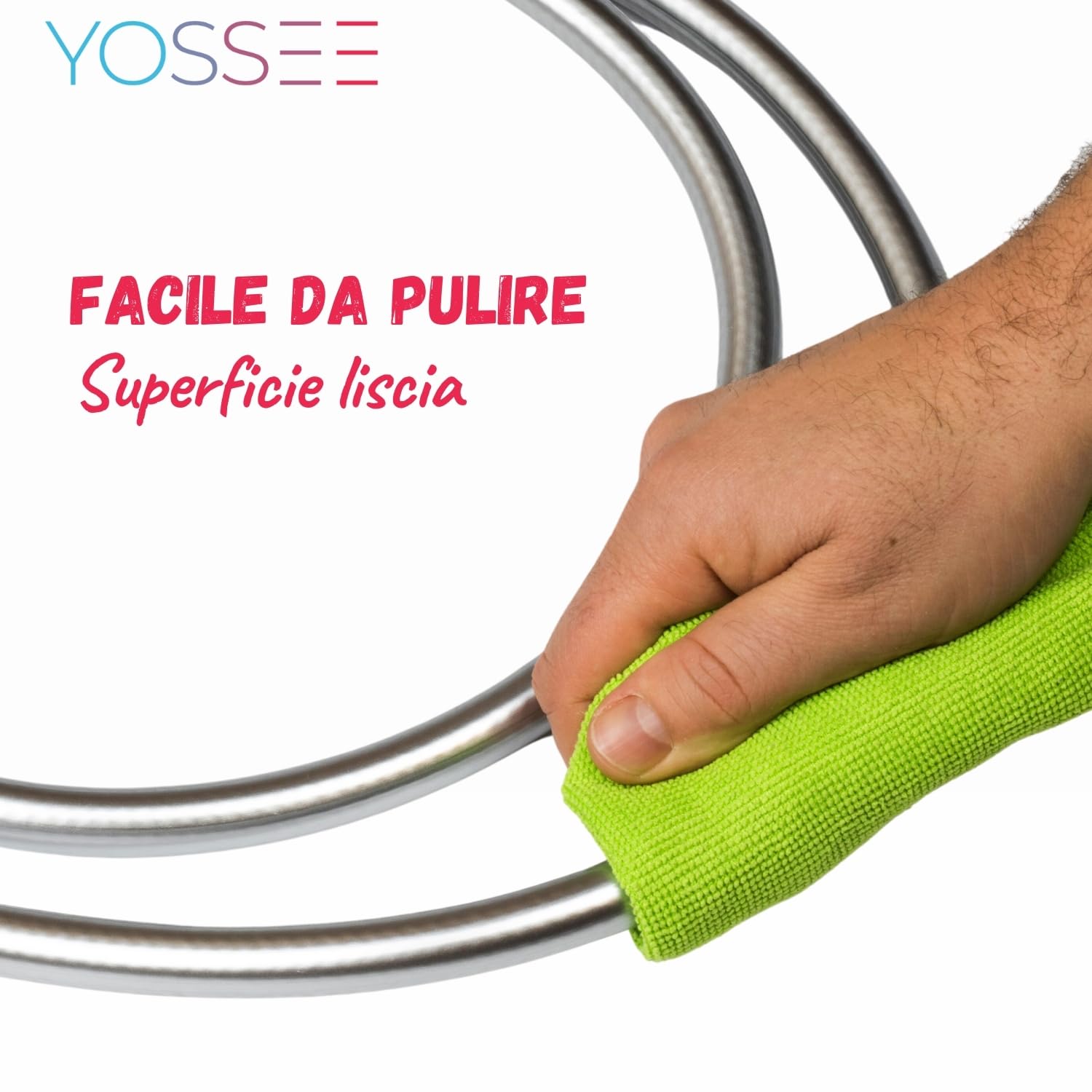 Yossee Tubo Doccia Flessibile 1.5m Argento PVC Universale Antipiega A Prova Di Perdite Resistente Alta Temperatura