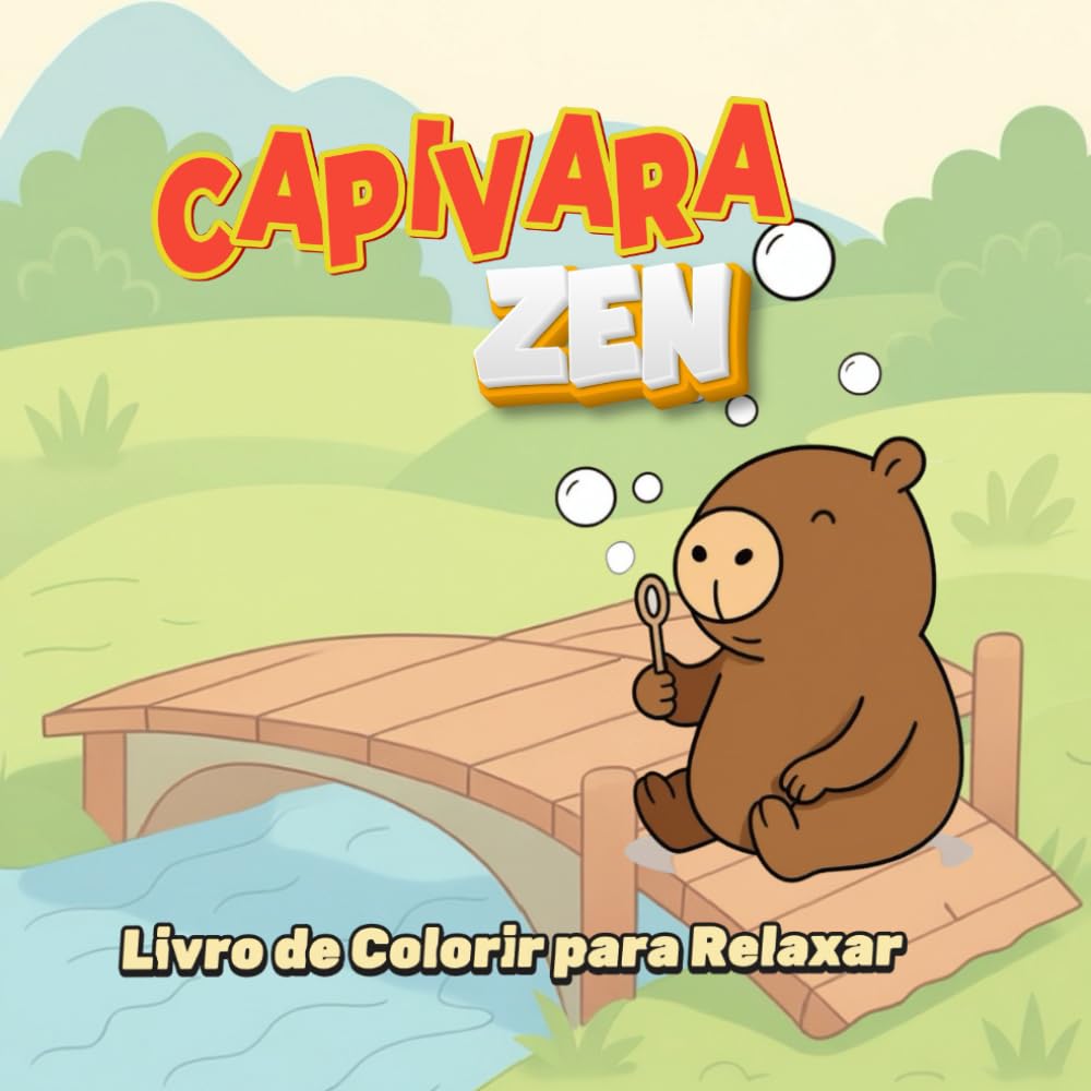 Capivara Zen: Livro de Colorir para Relaxar