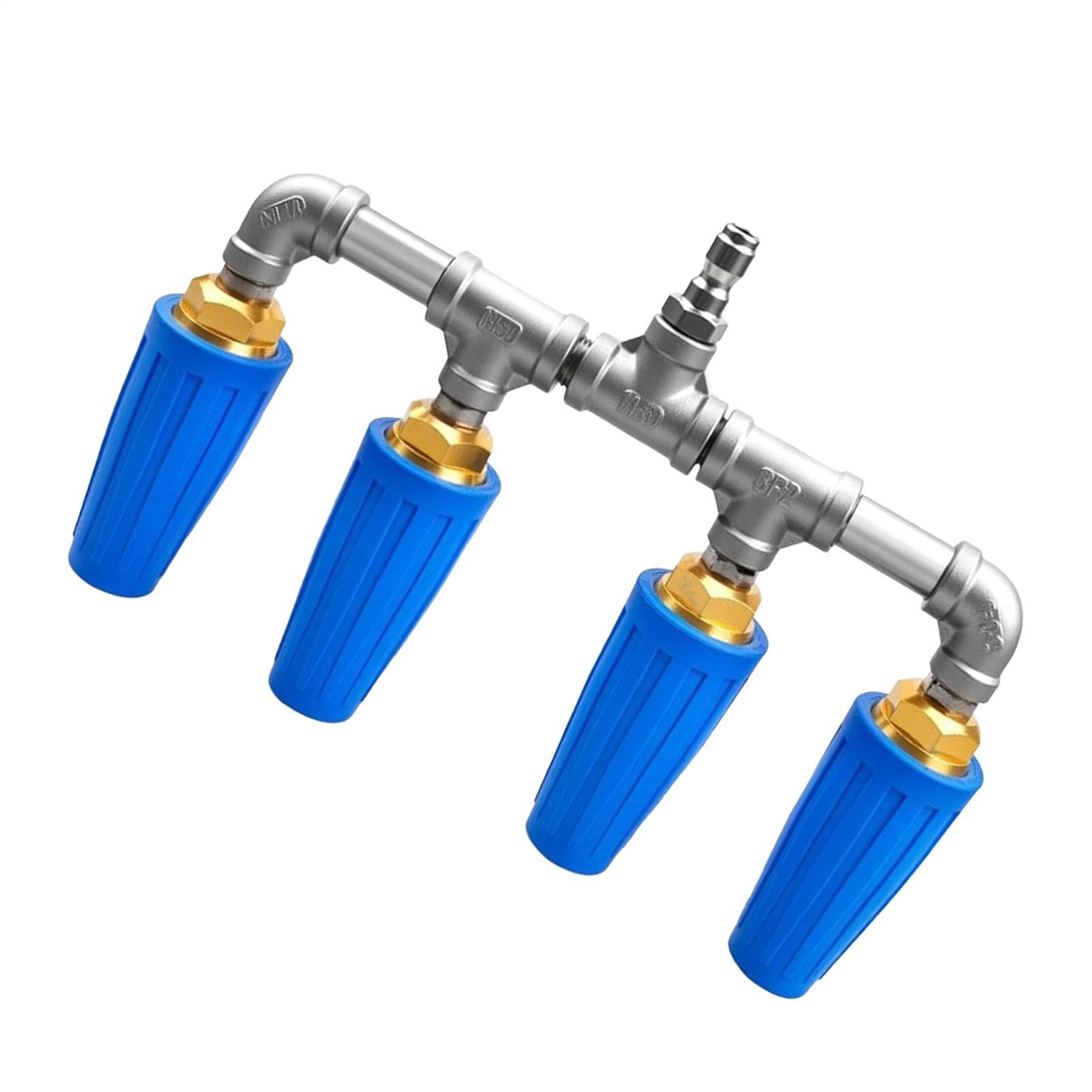 Boquilla Giratoria para Hidrolimpiadora Acero Inoxidable Arandela Agua | Boquilla Rociadora De Manguera De Conexión Rápida Para Lavado De Coches, Riego Y Limpieza De