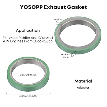 【ユウぢ】 Amazon.com: YOSOPP GY6 Exhaust Bolt Nuts Gasket for Scooters
