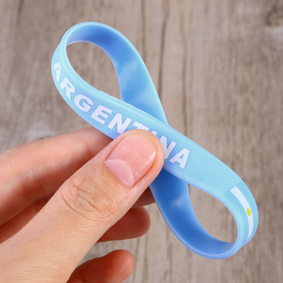 BESPORTBLE 5 Piezas Silicona Argentina País Pulsera Deportes Nacional de País Pulsera para Evento Deportivo 2020 Olimpiada Copa Favor