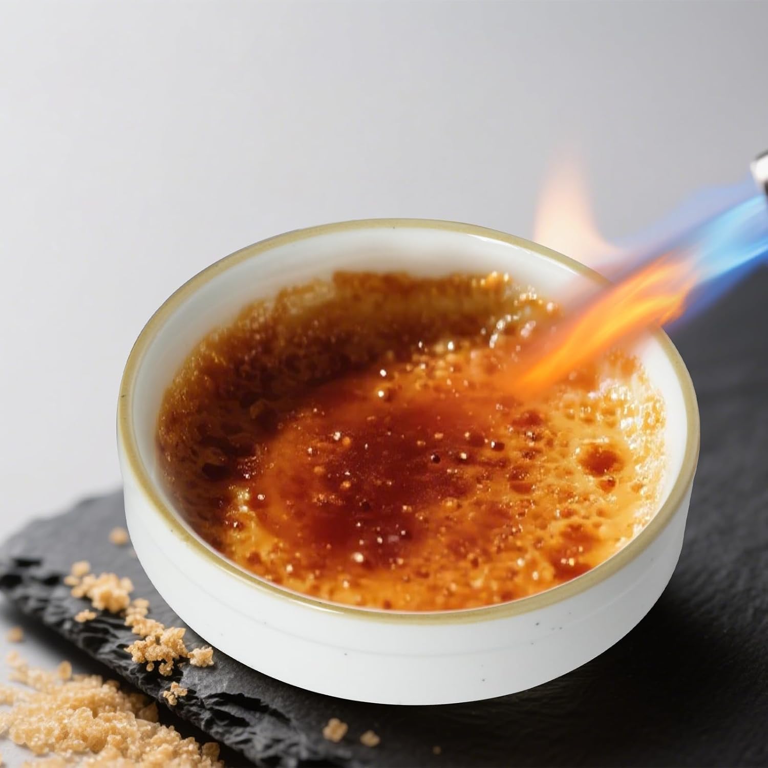 Cinf 6oz Ceramic Ramekins Set of 4 - Oven Safe Shallow Pudding Cups for Creme Brulee