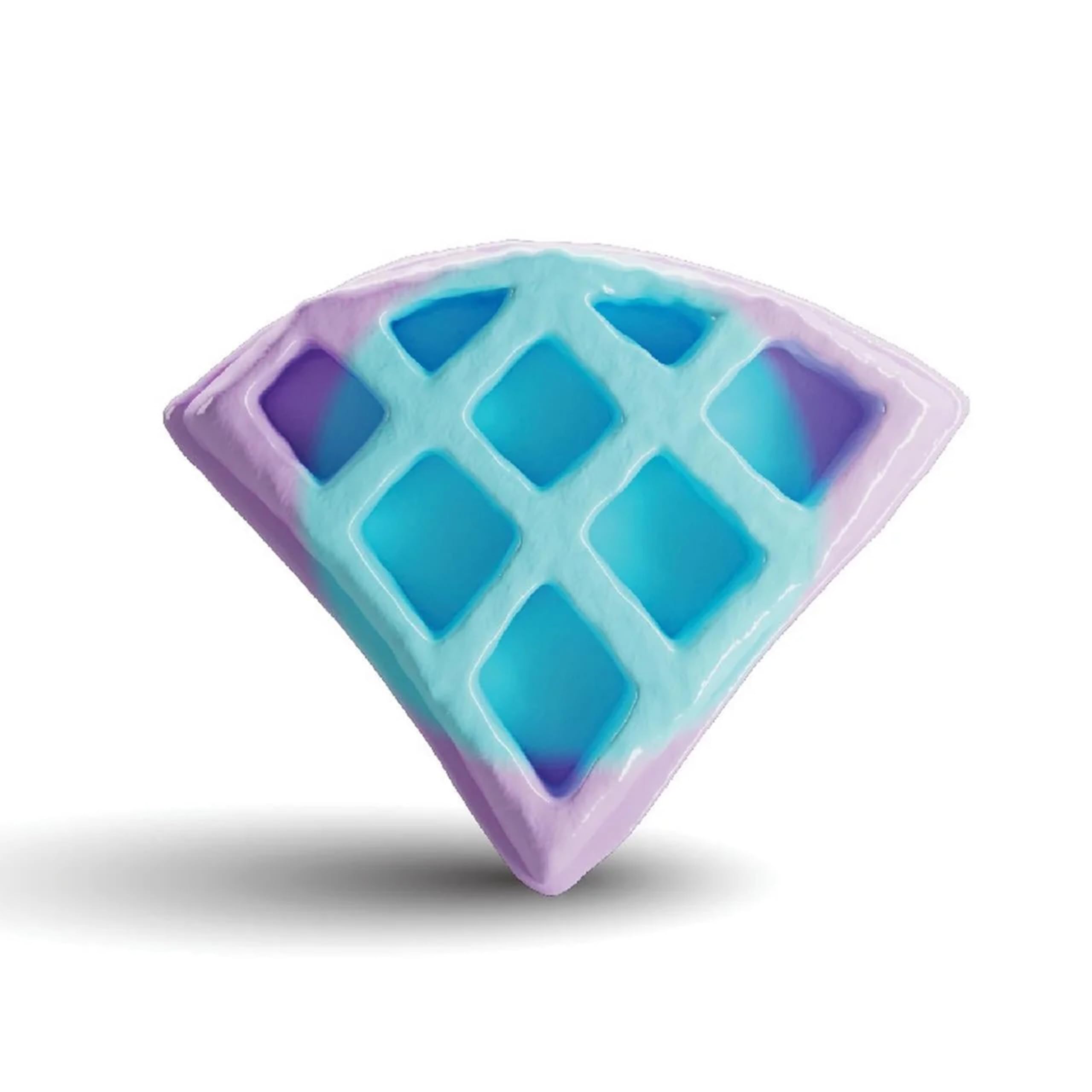 Taba Jelly Squishies Sparkle Waffle - FuFu Squeeze Stress Relief Toy - Stretchy & Sticky Fun Sensory Play with Custom Decorations - Relaxing Fidget Toy for Anxiety Relief