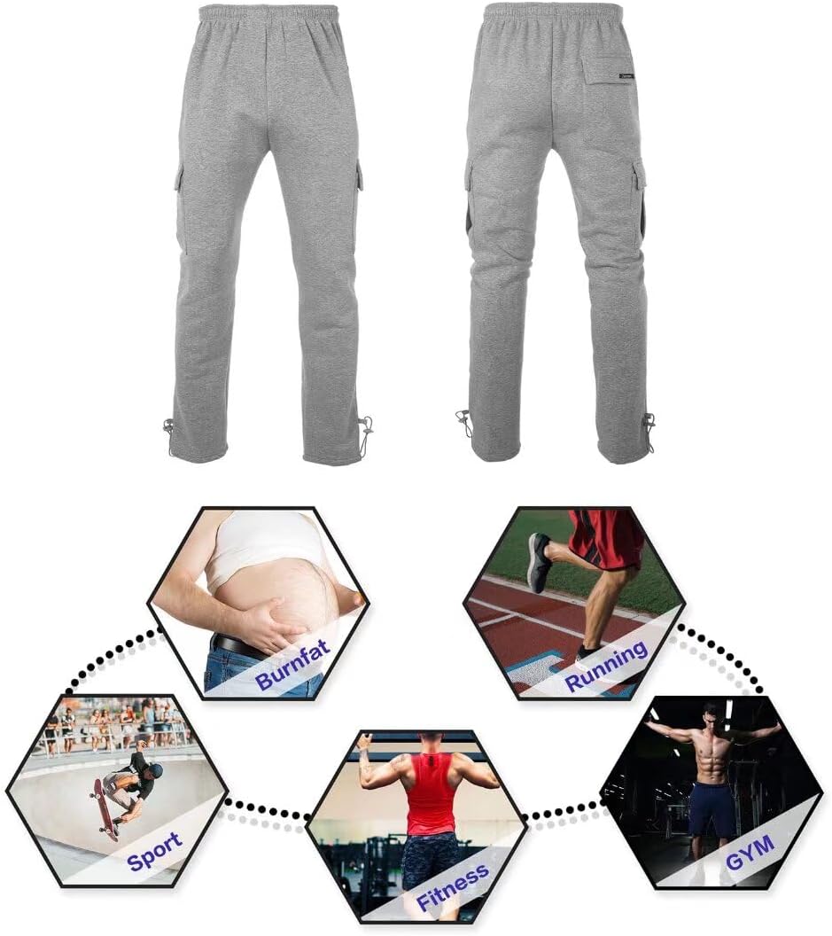 AKsit Mens Fashion Fleece Running Sweatpants Big Size Wild Cargo Pant - Image 4
