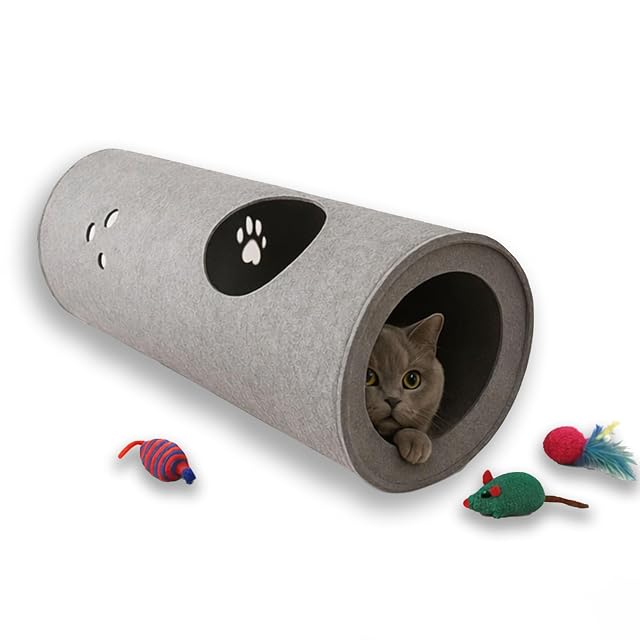 Túnel para gatos, de 2 vías, plegable, para gatos