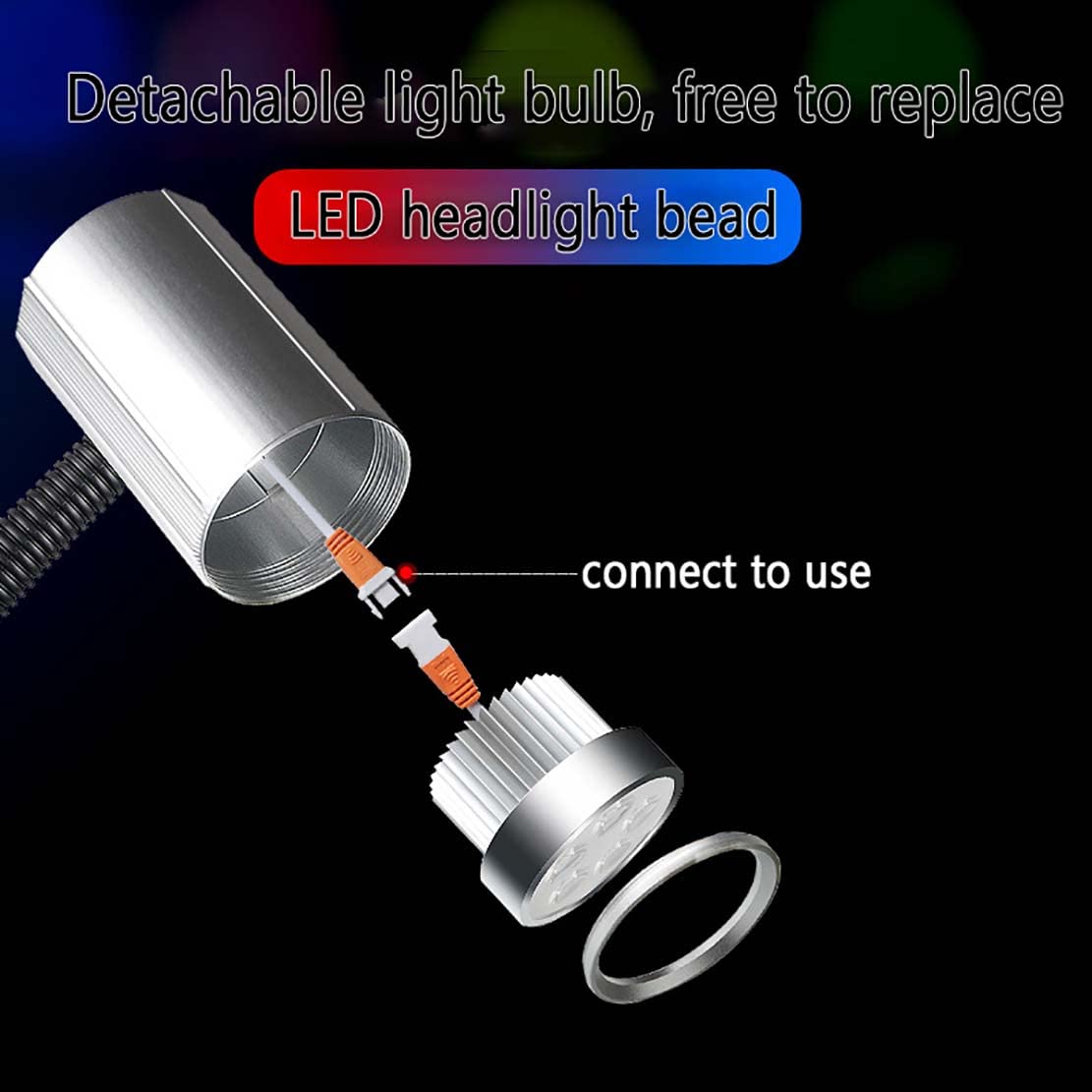 IP68 Wodoodporna Elastyczna Lampa z Gęsią Szyją, Przeciwwybuchowa Lampa Sprzętowa 120Lm/W Lampa Robocza LED Z Mocowaniem Śrubowym, Do Oświetlenia Przemysłowego (Rozmiar: 110~220V,
