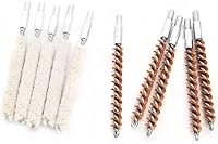 Vista 6 de Motanar Pack de 10 cepilloshisopos para limpieza de cañones, cepillos de limpieza para cañones de escopetapistola (.22 cal)