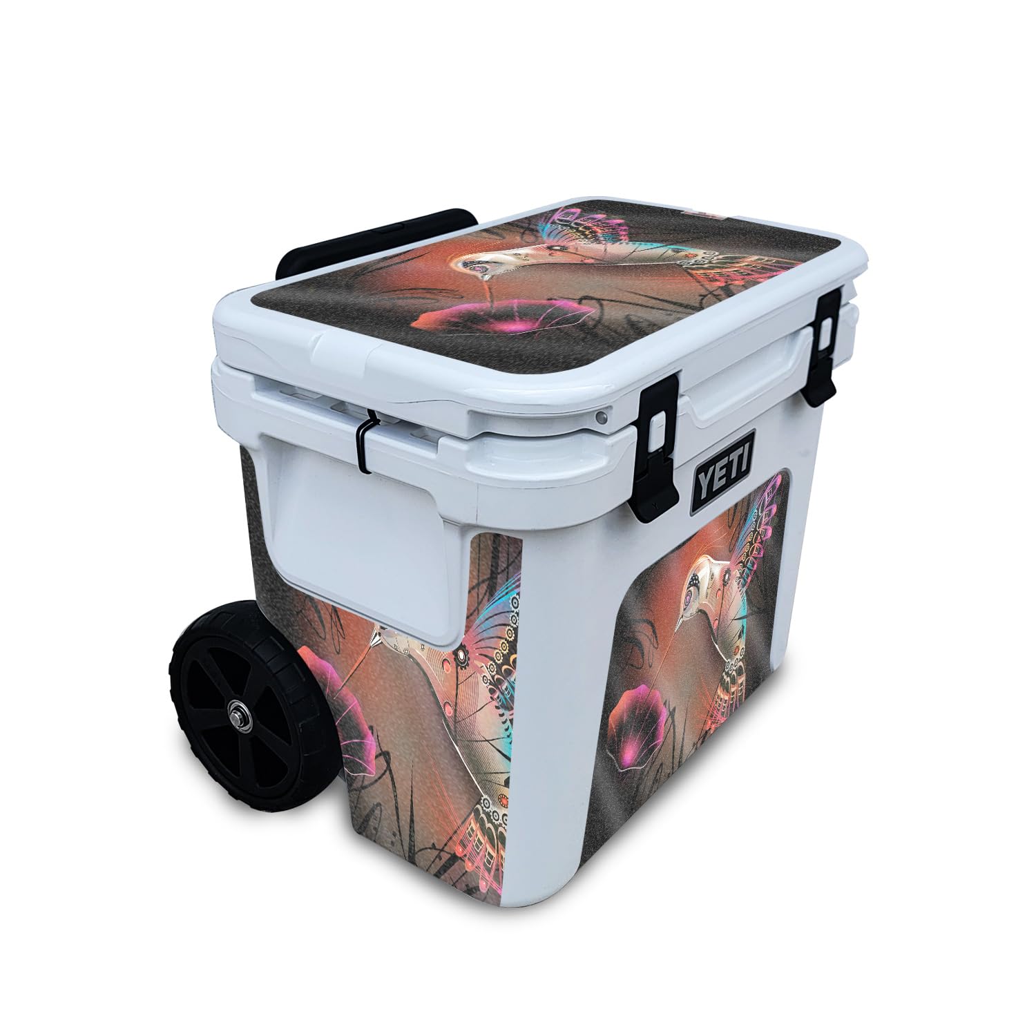 Glossy Glitter Skin Compatible with Yeti Roadie 32 Wheeled Cooler - Cyborg Nature - Premium 3M Vinyl Protective Wrap Decal Cover - Easy to Apply | Crafted in The USA by MightySkins