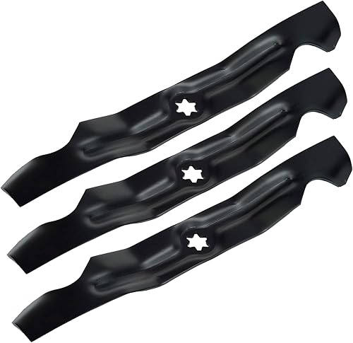 3 cuchillas de elevación alta para Cub Cadet 942-04053C MTD Craftsman Troy Bilt RZT LGT LT 1050 942-04053 942-04056c para Toro 112-0316 490-110-C123