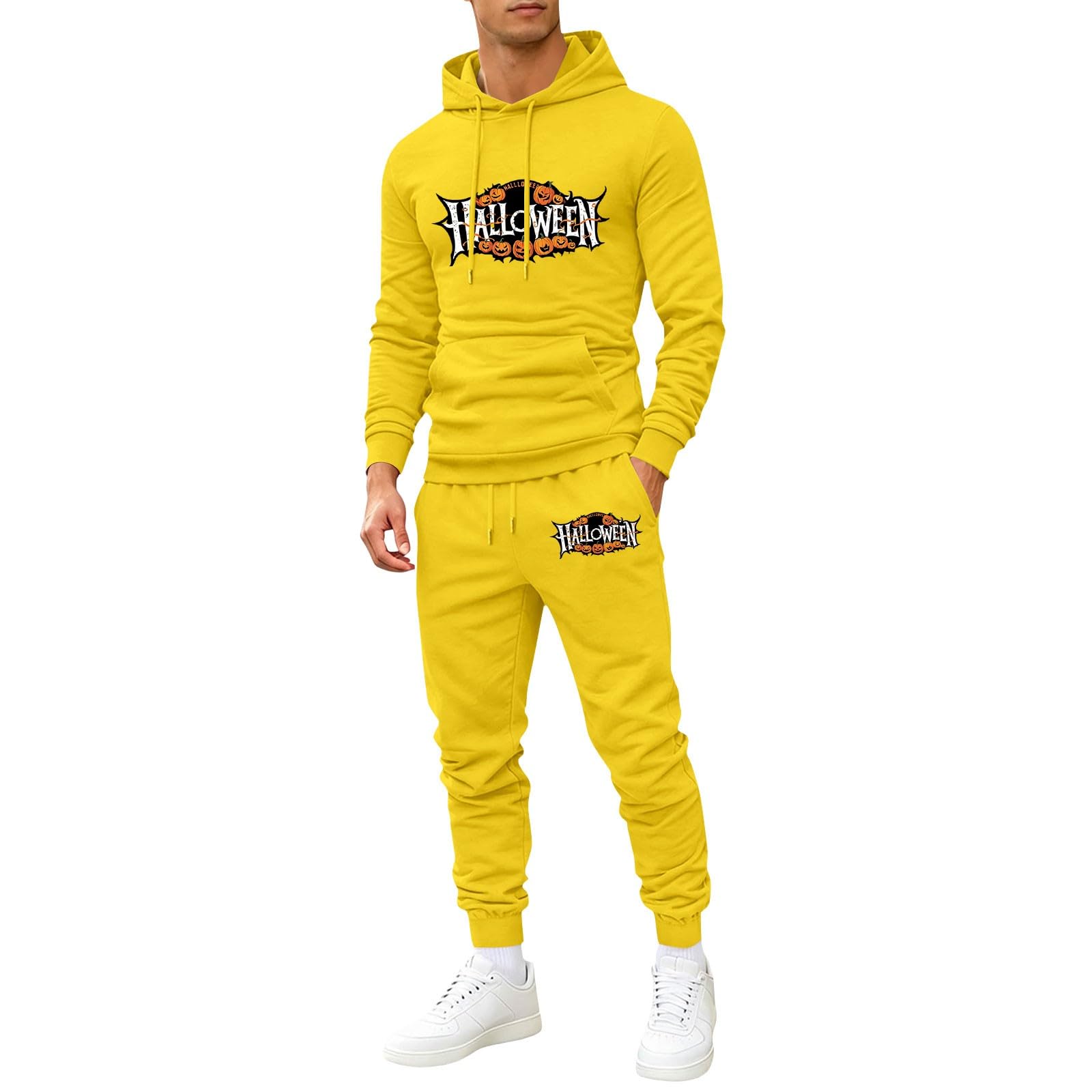 Diario Conjunto de 2 piezas para hombre Halloween estampado diario