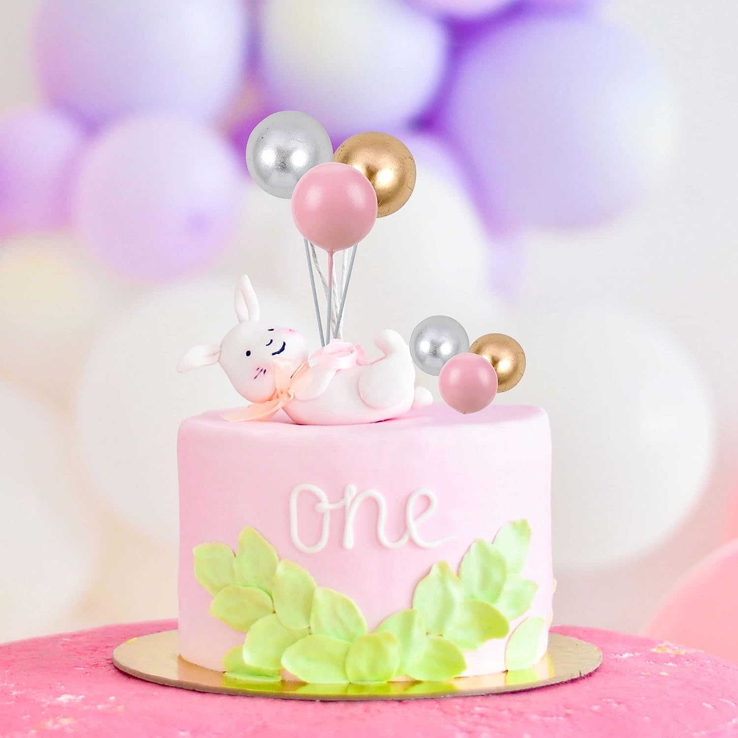 32 decorazioni colorate a forma di sfera per torte, palline di perle per cupcake, decorazioni per feste di compleanno e matrimoni (marrone chiaro color albicocca