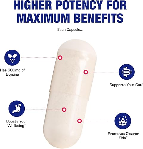 Miniatura 7 de Anabolic Laboratories L-Lisina 500mg Cápsulas - 50 Suplementos Vegetarianos para la Salud Inmune y de la Piel y Crecimiento de Tejidos