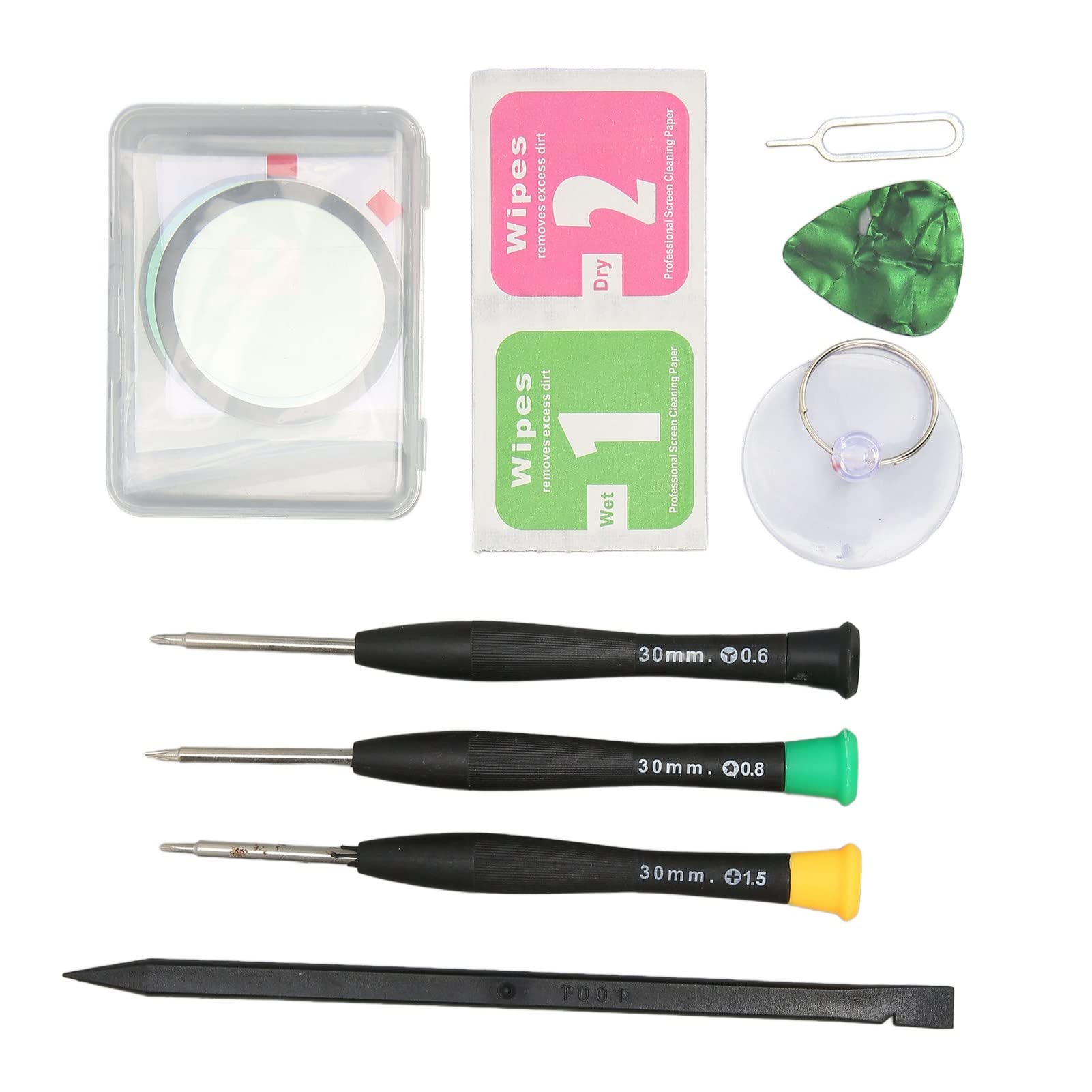 Cuifati Kit de Reemplazo de Vidrio Frontal de Reloj para 44 Mm R870 R875 - Kit de Reparación de Pantalla de Vidrio Templado Premium, Cubierta de Repuesto Duradera, Herramientas de Instalación