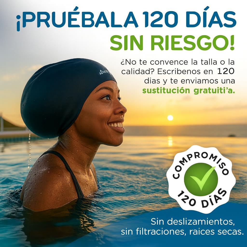 Lahtak Gorro Piscina - Gorro Natación Mujer y Hombre - Gorro Natación Pelo Largo y Dreadlocks - Gorro de Baño Silicona Extra Grande XL y L - Gorros de Piscina Impermeables Infantil y Adultos