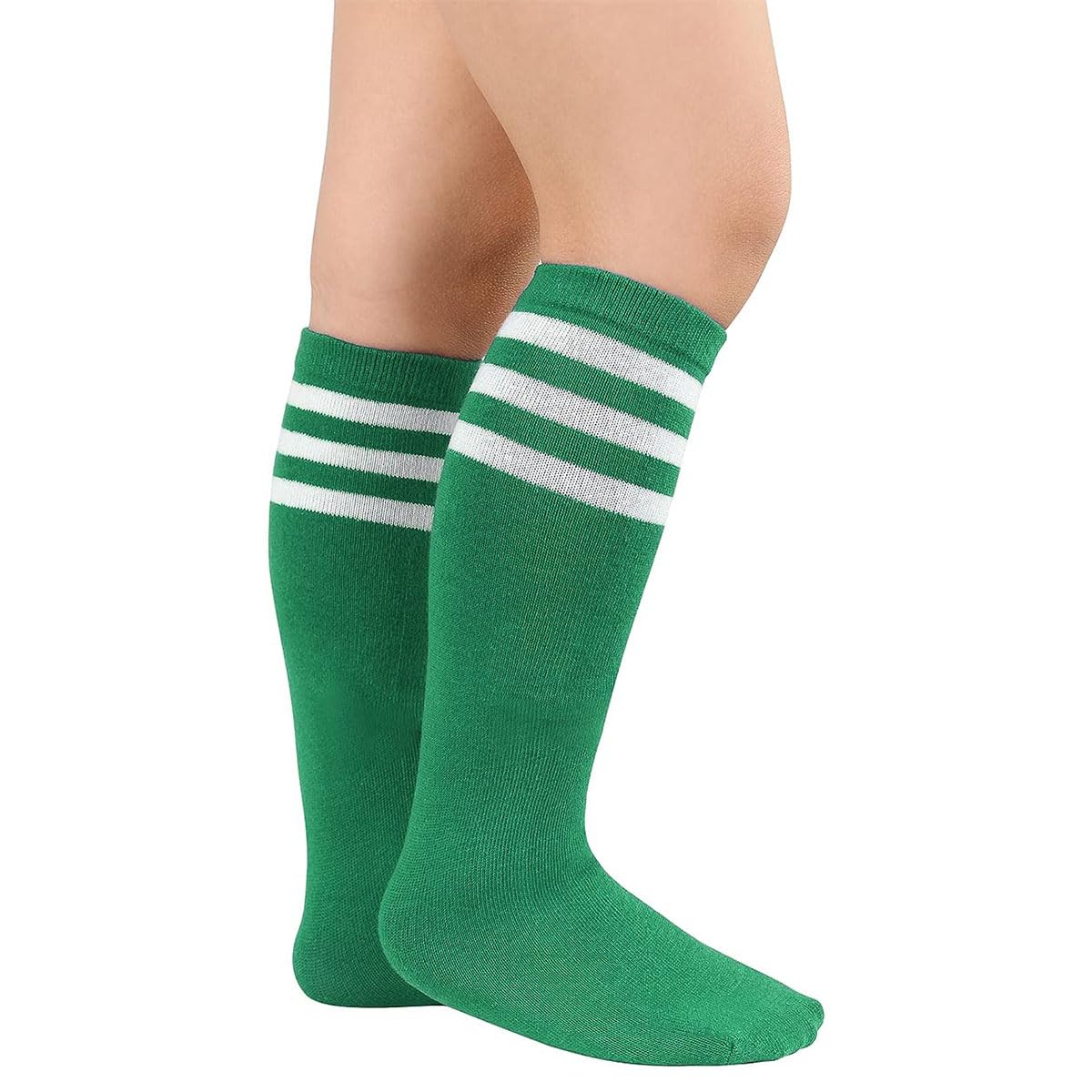 Zando Kniestrümpfe Kinder Baumwolle, 1 Paar Sportsocken für Jungen Mädchen 3-6 Jahre, Gestreifte Socken Kleinkind