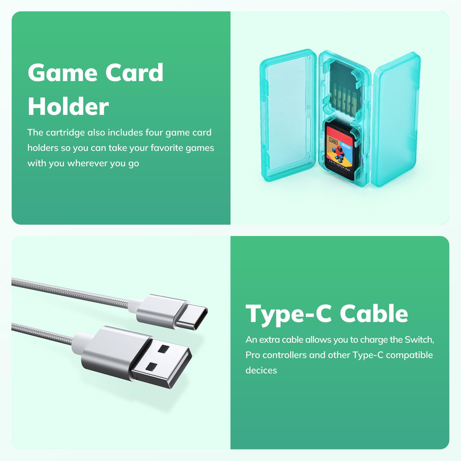 Younik Pack d'Accessoires Switch, Kit d'Accessoires 16 en 1 Comprenant Un Etui de Transport Switch, Etui de Protection pour Console et J-Con, Une Protection d’Ecran, Un Etui de Jeu Switch