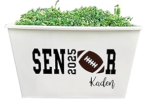 Personalized Team Name College Footballs Senior 2025 Grad Gift Basket
