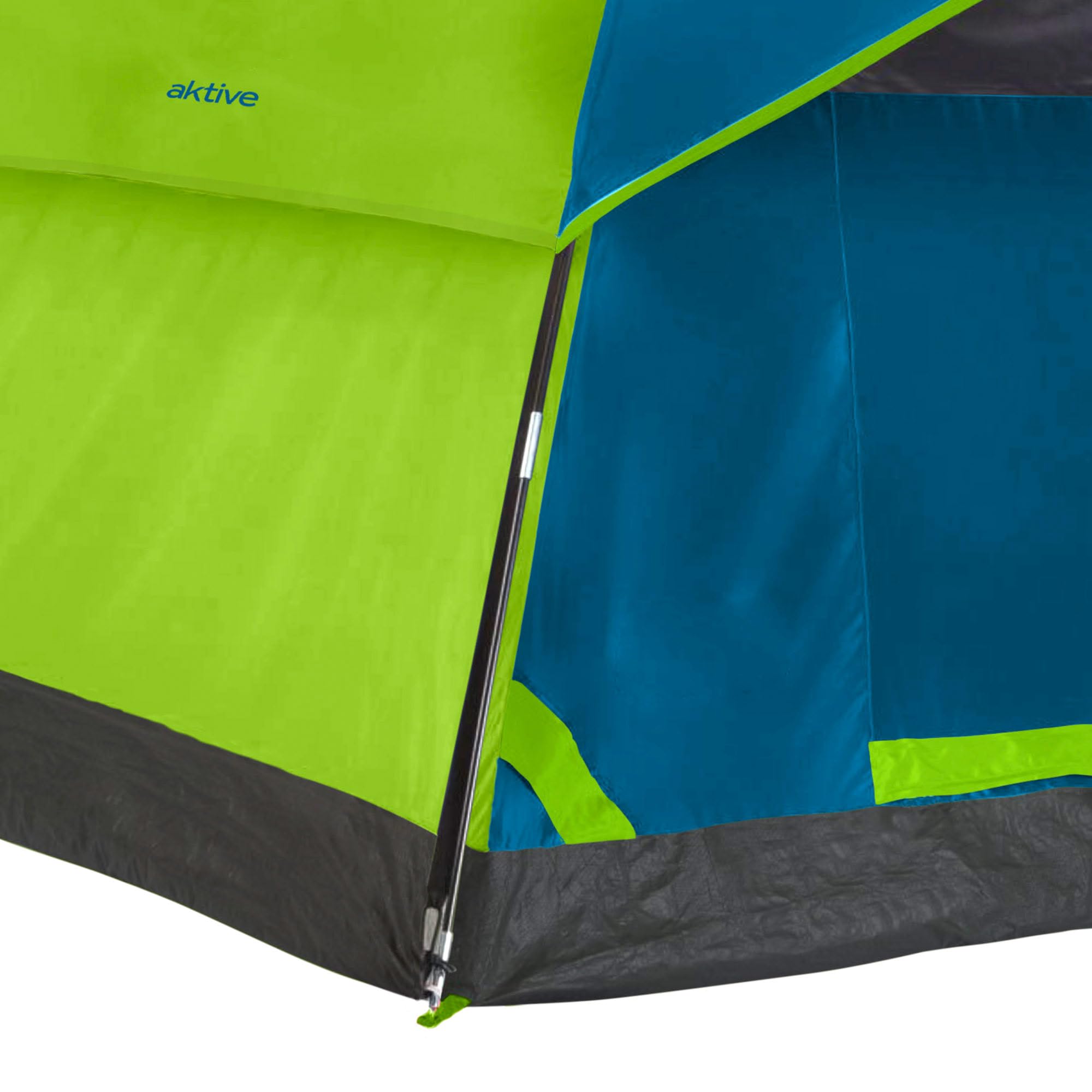 Aktive 52999 - Tenda igloo 4 uomini a doppio tetto | Dimensioni 240x210x130cm | Doppio tetto antipioggia, doppia porta con cerniera e zanzariera superiore | Tenda da campeggio