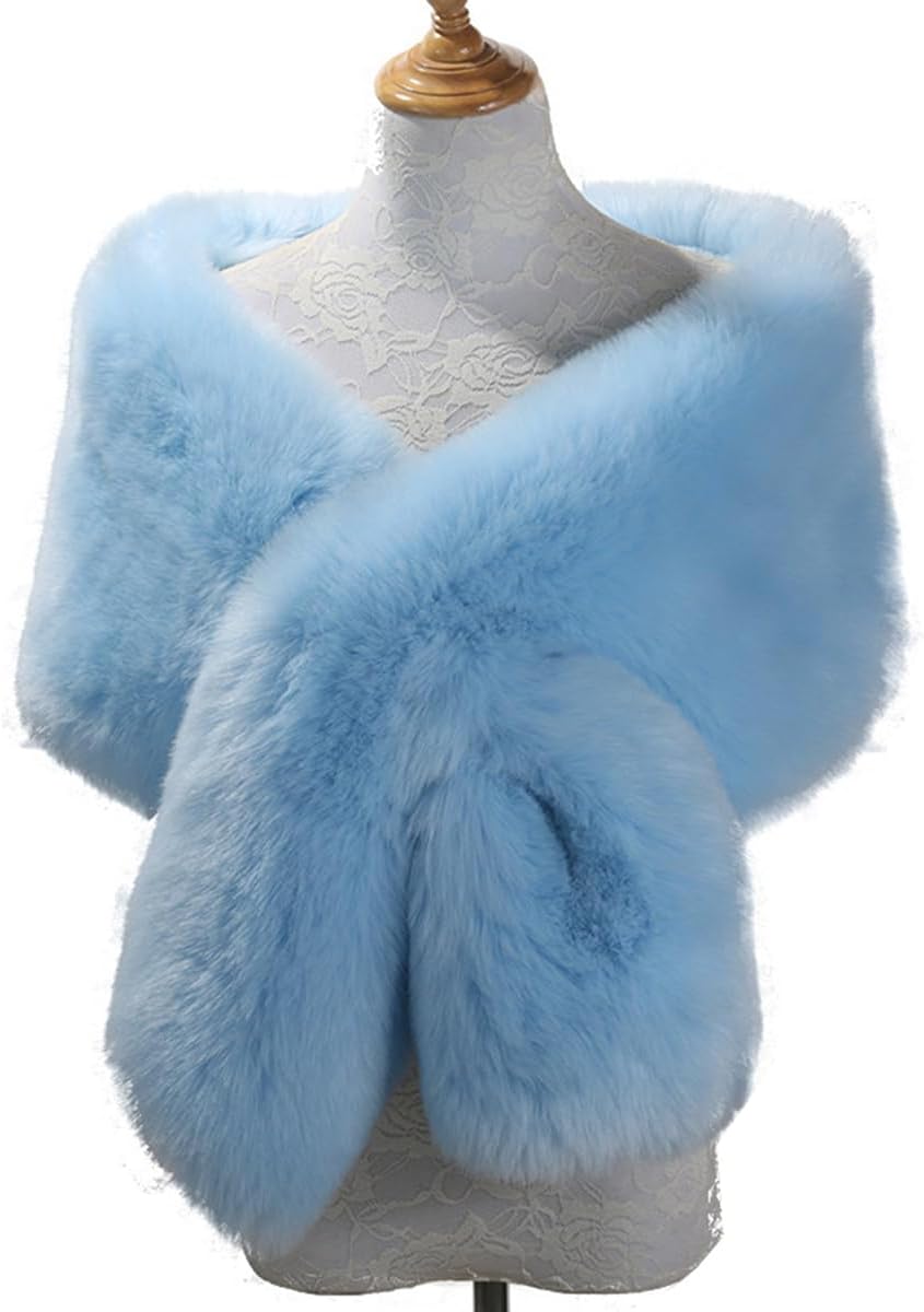 Women's Wedding Shawl Faux Fur Scarf Wraps for Evening/Party/Show