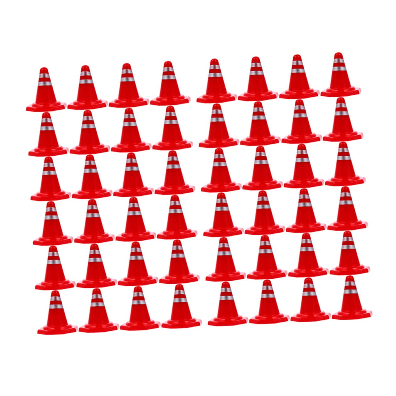 Healifty Realistic Road Cones Set 60pcs Small Road Cones for Practice Simulation Play