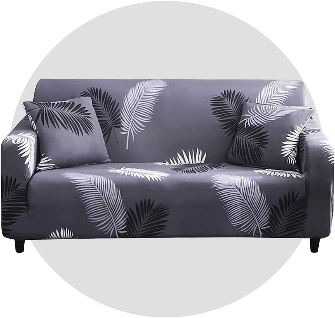 TOMMO Super stretch sofa cover Sofa Covers 1/2/3/4 Seater Sofa ProtectorNon Slip Soft Couch Sofa Cover Washable Furniture Protector Sofa Cover with 1 Pillowcase for Couch Sofa (4 Seater