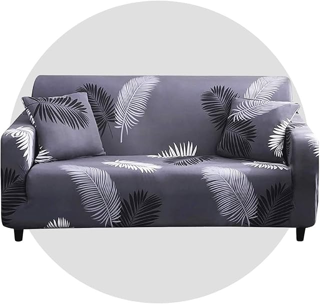 TOMMO Super stretch sofa cover Sofa Covers 1/2/3/4 Seater Sofa ProtectorNon Slip Soft Couch Sofa Cover Washable Furniture Protector Sofa Cover with 1 Pillowcase for Couch Sofa (2 Seater