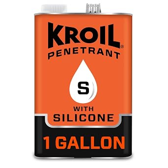 Kroil Penetrant Silikroil with Silicone - Rust Penetrating Lubricant - Corrosion Inhibitor Oil - Displaces Moisture - Home & Industrial Use - Liquid - Can - 1 gal SK011
