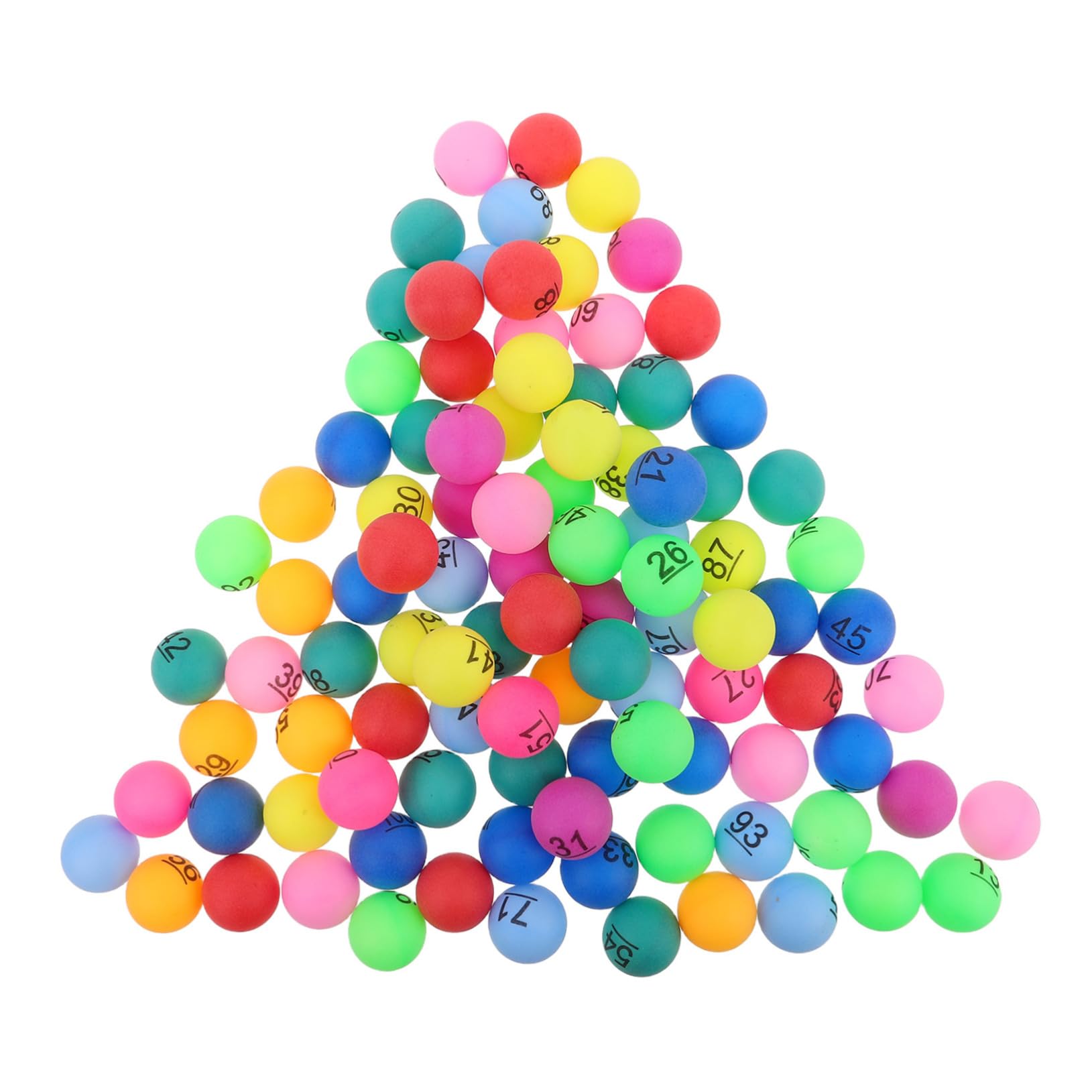BESTonZON 100 Bolas De Colores Y Bolas De Sorteo De Premios Bolas De Rifa Bolas De Premio del 1 Al 100 Bolas De Números De Bingo Bolas Sin Costura Premios De Bingo PP