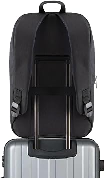 Classone PR-R300 Modena 15.6'' WTX Pro Waterproof Fabric Macbook, Mac Air Laptop Backpack-Black