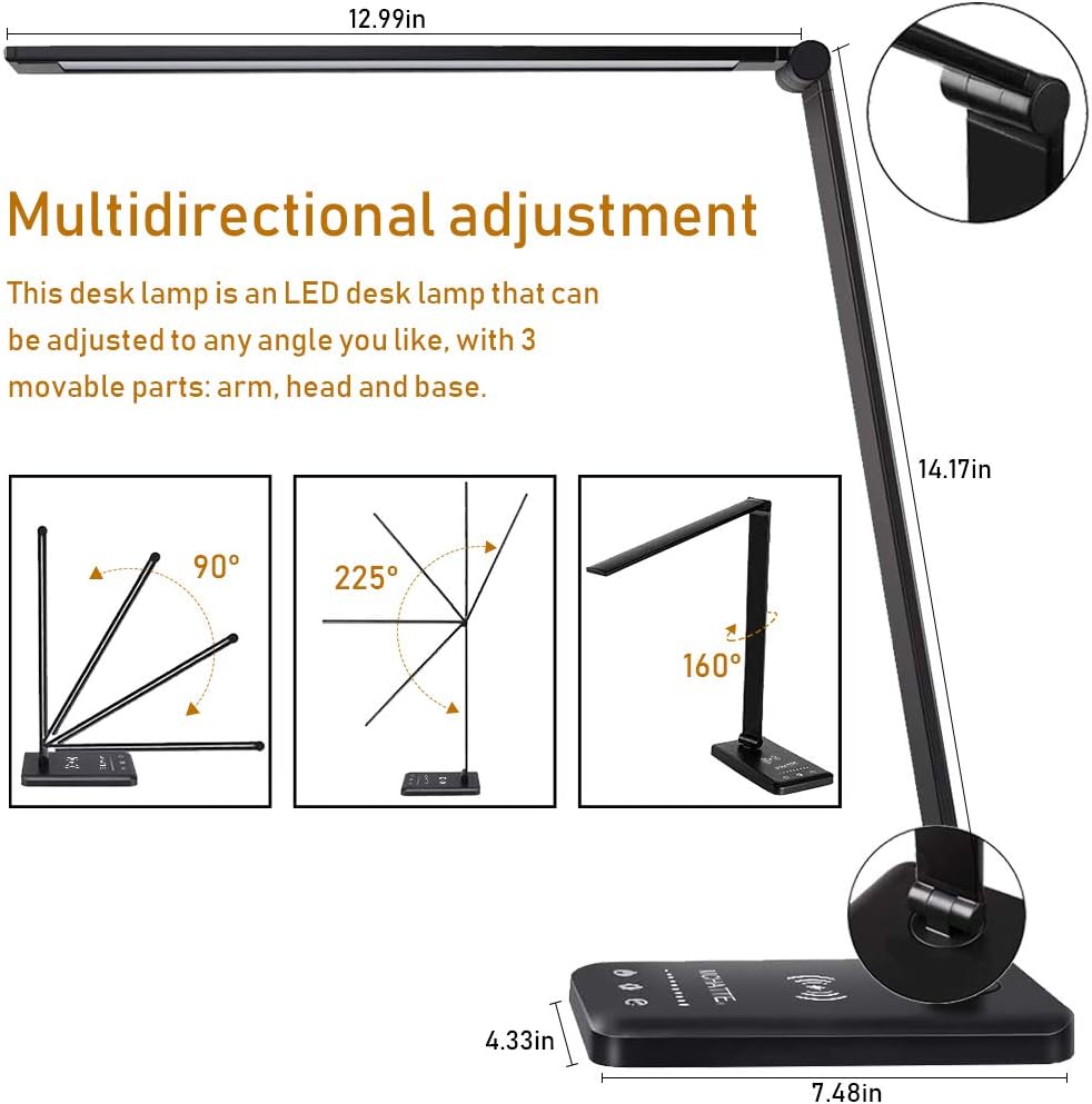 Illuminate Your Space: The Ultimate LED Desk Lamp with Wireless Charging