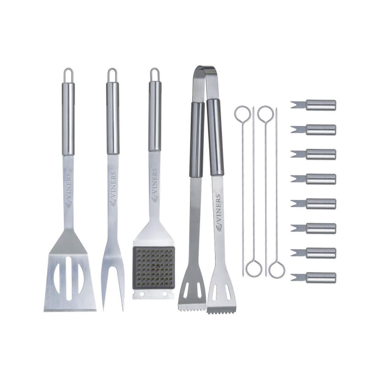 VinersEveryday 16pc BBQ Set, Stainless Steel