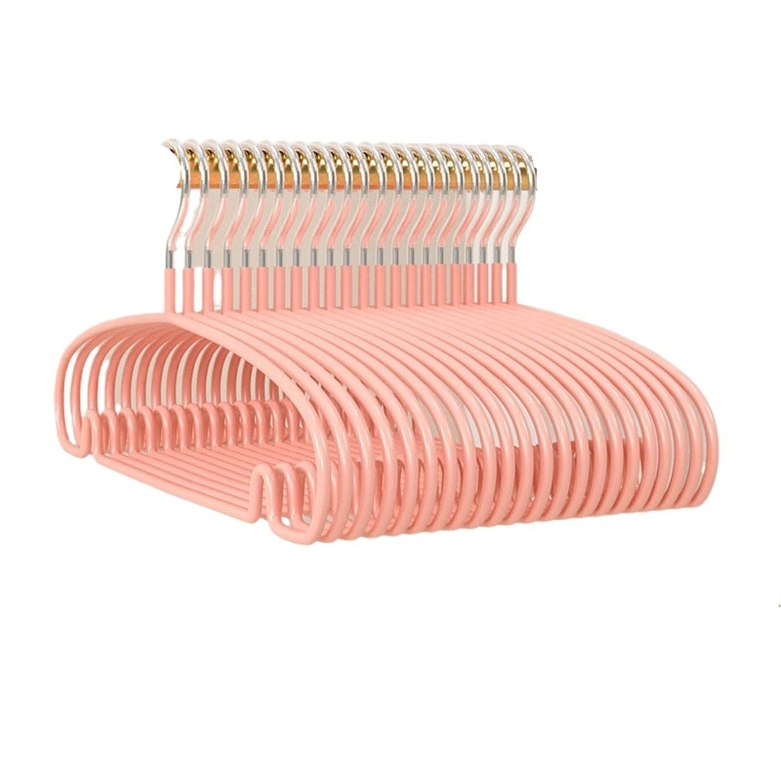 Clothes Hangers Hangers 10pcs Non-Slip Coated Metal Thicken No Trace Hanger For Clothes Suit Coat Shirt Jacket Hanging With Round Notches(Color 06)