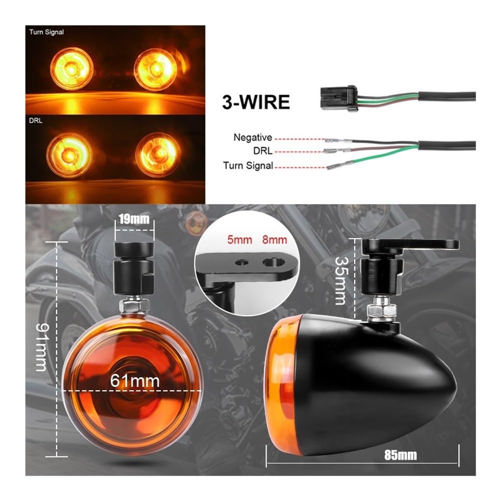 intermitentes led Para Cruiser Chopper 12V Lámpara Indicadora