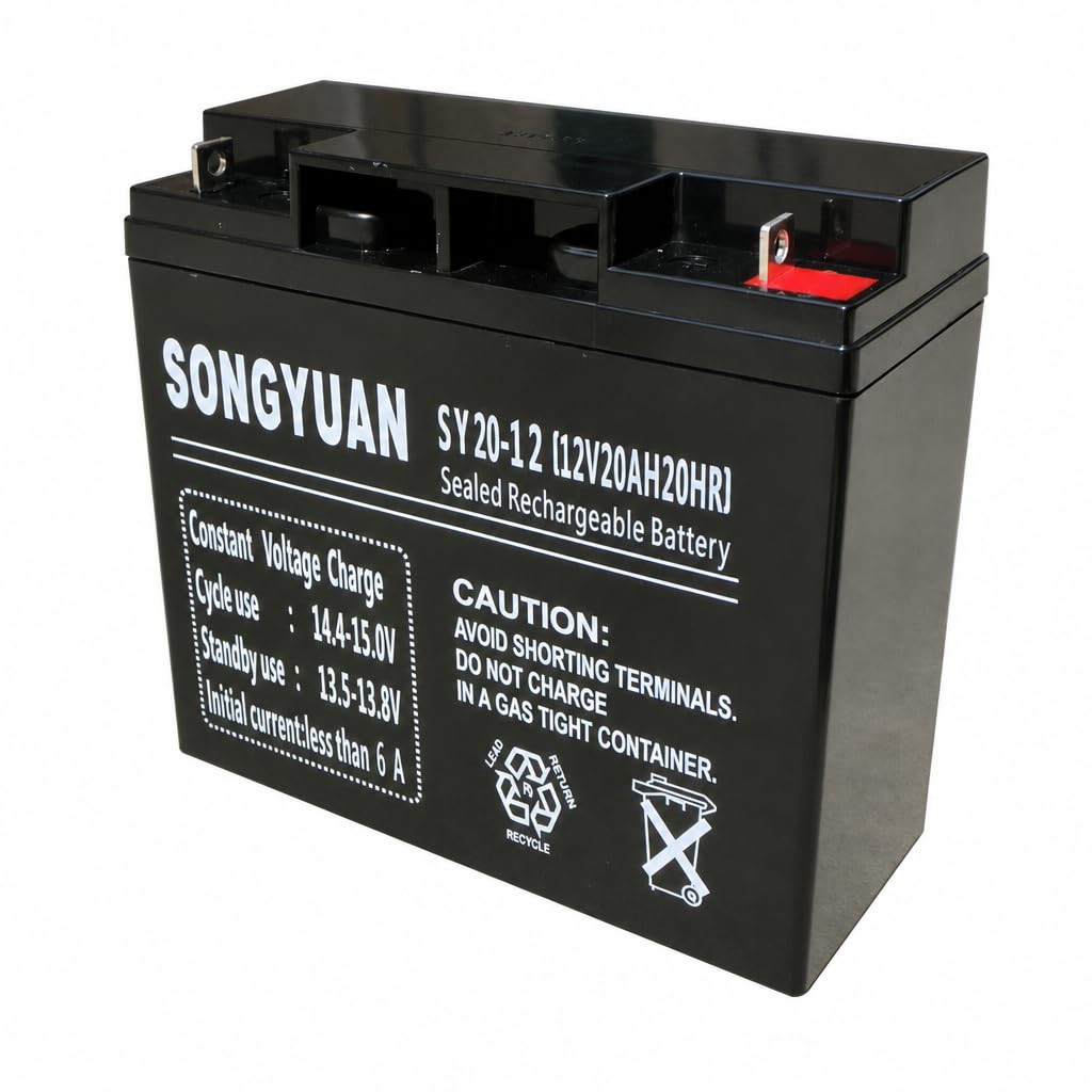 Batería Plomo AGM 12V 20Ah SY20-12 Sellada Sin Mantenimiento para Alarmas Scooters y Sillas Eléctricas
