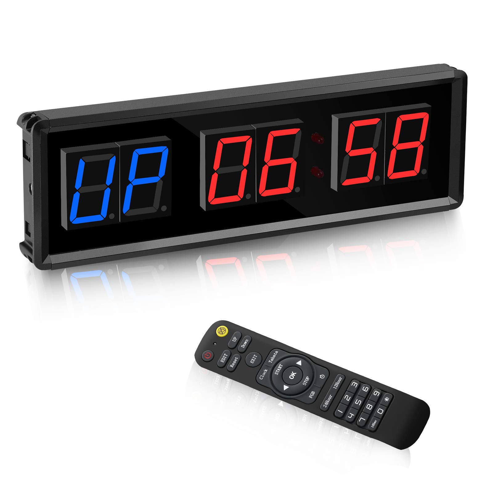 Buy Gym Timer,Ulalov LED Interval Timer Digital Countdown Wall Clock Fitness Timer,1.5" Digits