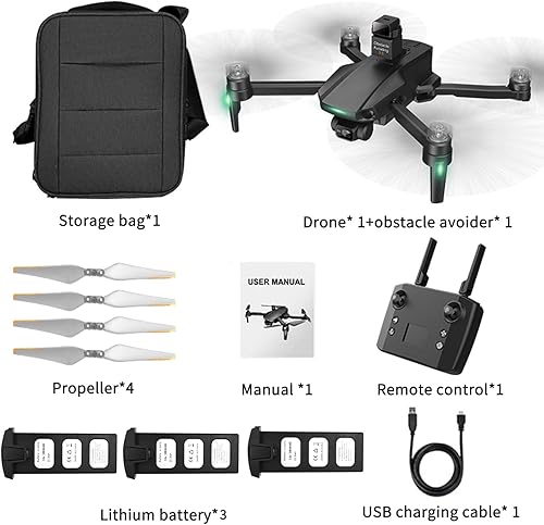 Miniatura 9 de GoolRC Drone GPS con cámara 4K para adultos, 5G WiFi FPV RC Quadcopter con cardán de 3 ejes, antivibraciones EIS, evita obstáculos, motor sin