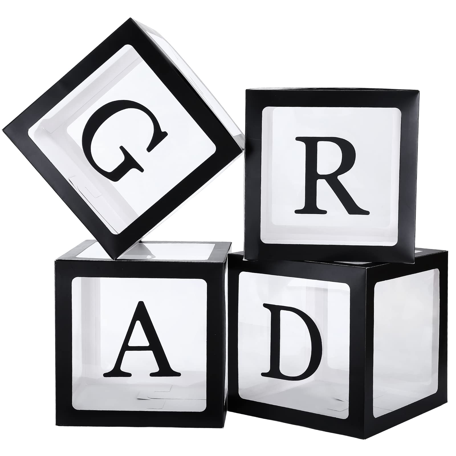 KESOTE Graduations Balloons Boxes, Class of 2025 Congratulations Grads Party Backdrop Transparent Balloons Boxes for High School College Master PhD. Graduation Party