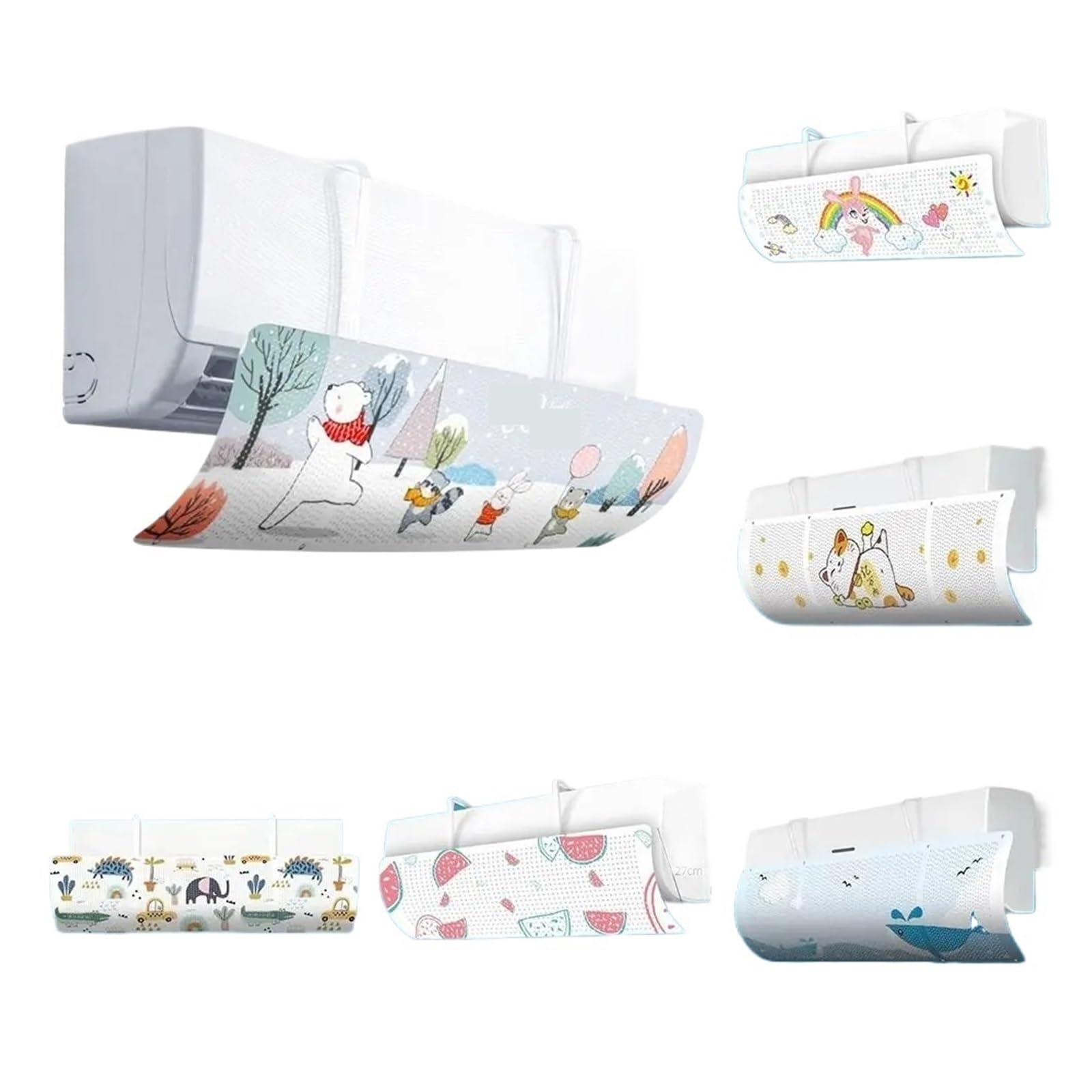 Txnbiupcz Whale Universal Cartoon Wall Mounted Air Conditioning Windshield