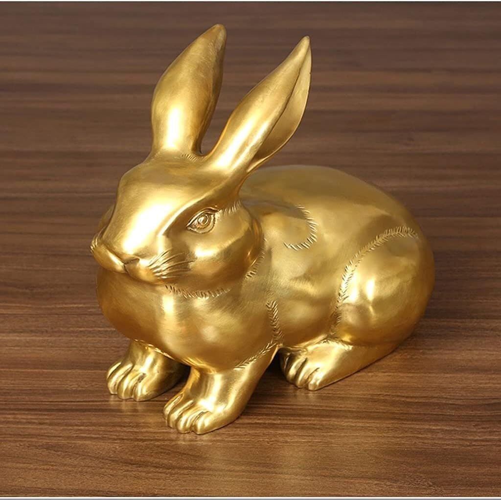 Figurki, Rzeźby, Dekoracje Z Czystej Miedzi, Ozdoby Z Królika Z Kreskówek, Królik Domowy, Uroczy Królik Zodiakalny, Maskotka Z Miedzi, Rzemiosło Miedziane, Prezent Urodzinowy, Dekoracja Biurka