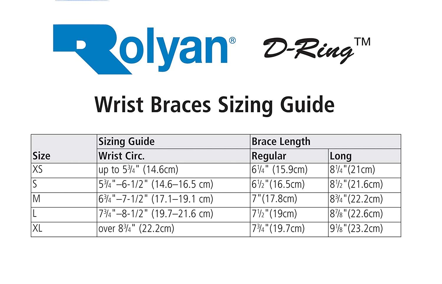 Rolyan 14605 D-Ring Left Wrist Brace, Size Large Fits Wrists 7.75"-8.5", 8.875" Long Length Support