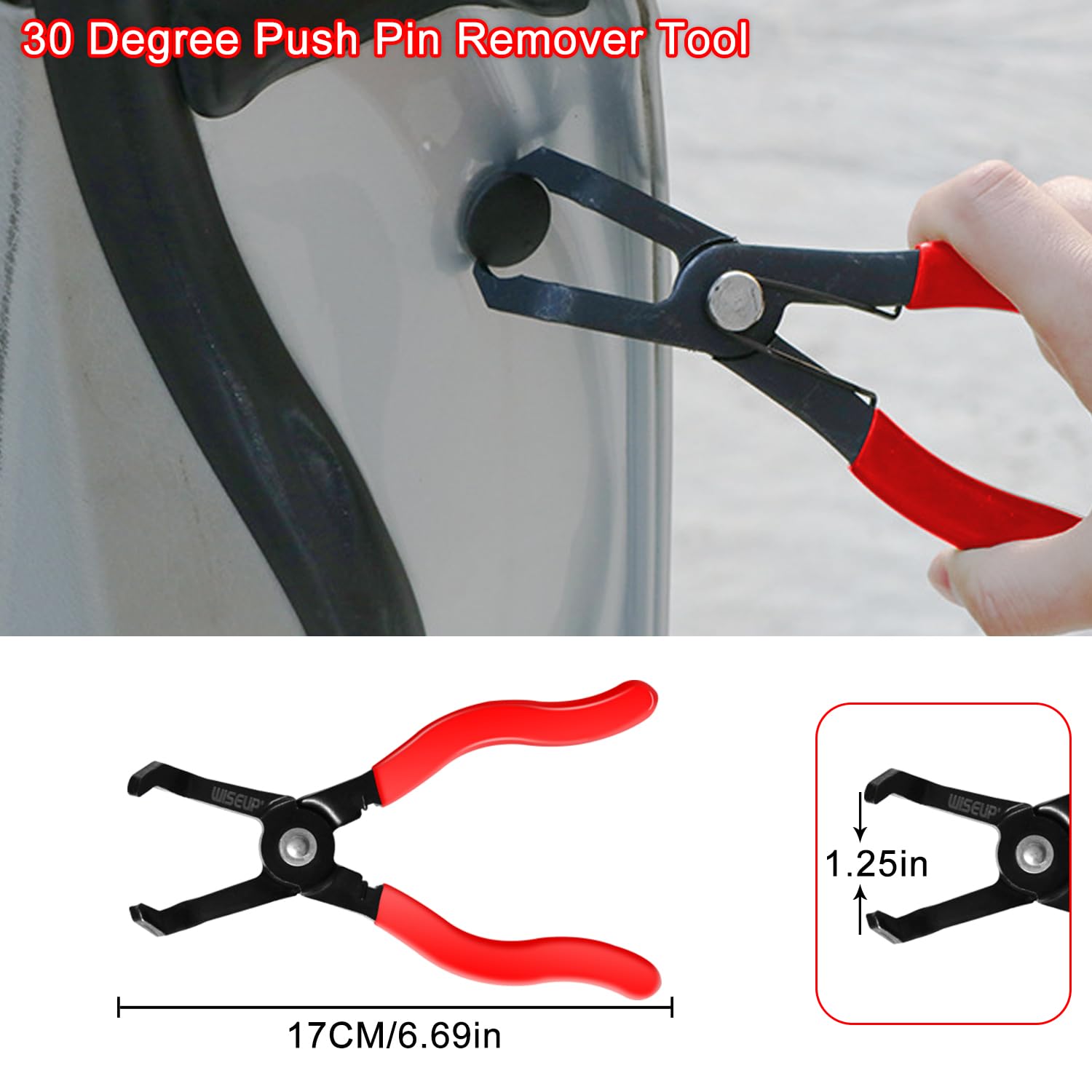 WISEUP Pince pour Tuyau de Carburant 8 en 1 - Déconnexion Électrique, Retrait de Tuyau, Goupille Poussoir, Étrier de Filtre à Carburant de 22,9 cm pour Entretien Automobile