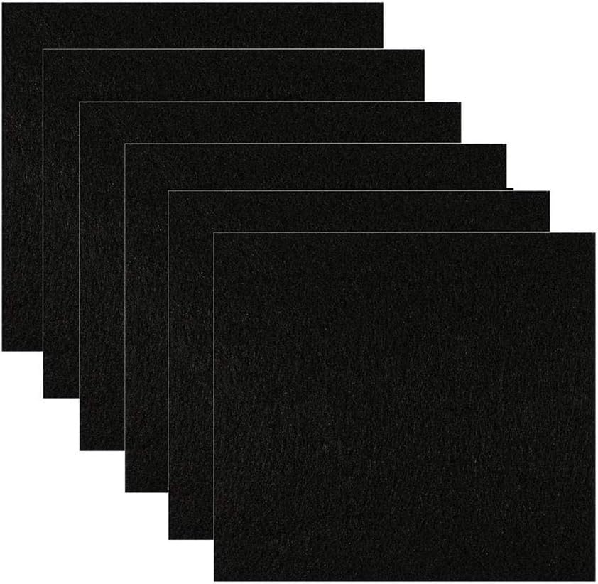 Feelava 6 Pcs Replacement Filter for Cat Litter Box Square Shape Carbon Filters for Hooded Cat Litter Tray Toilet Litter Pans Replacement Filters Odor Filters