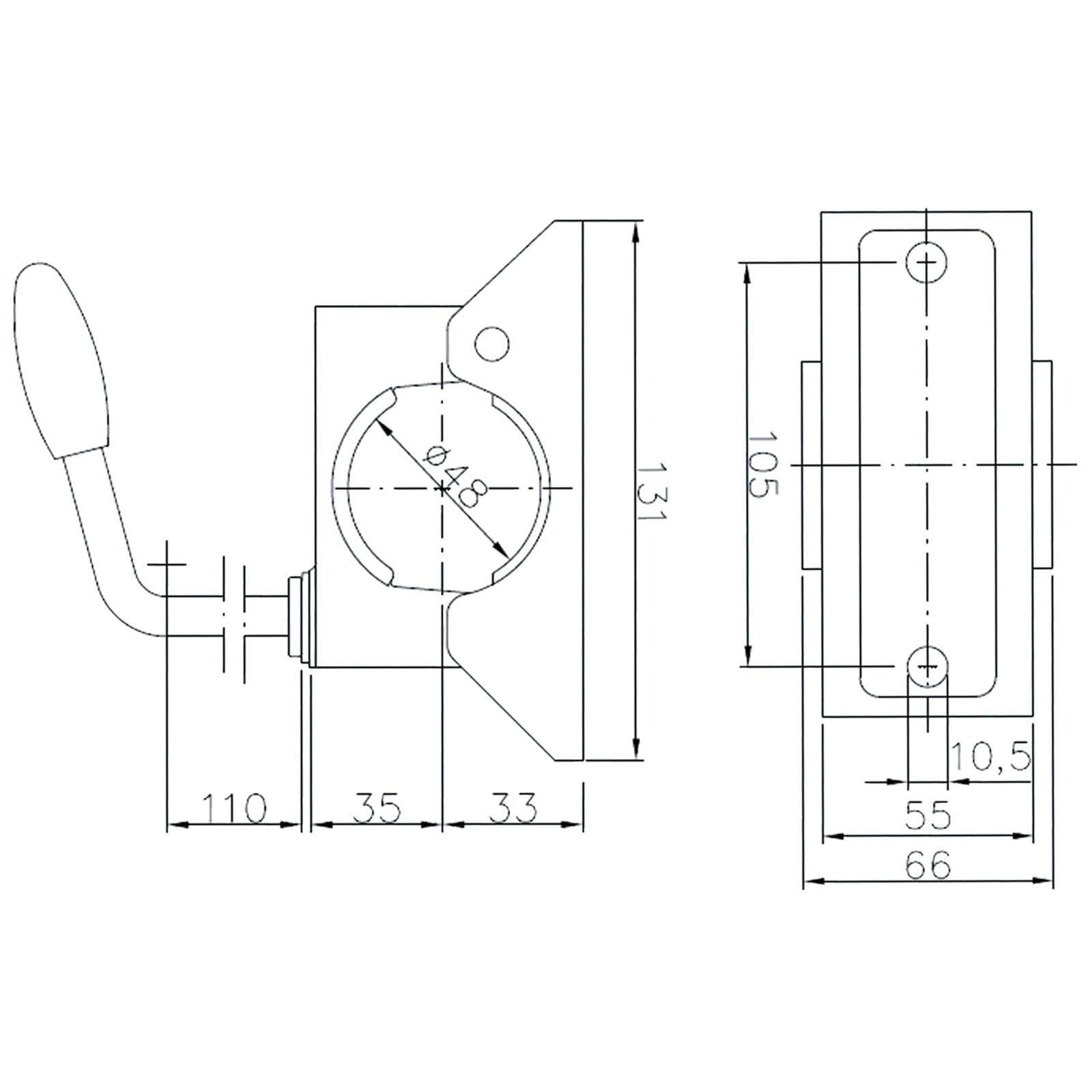 BandelOne 2X Winterhoff Stützfuss 600mm + Klemmhalter