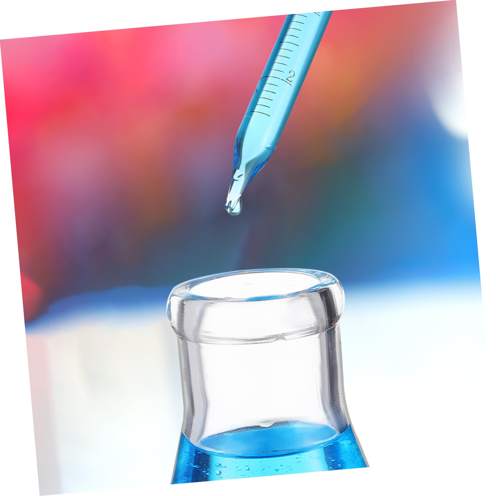 Juego de Matraz Erlenmeyer de Vidrio 50ml con Goteros | Escala Estándar y Medición Precisa, Base Redonda, 1 Set con Cepillo de Limpieza