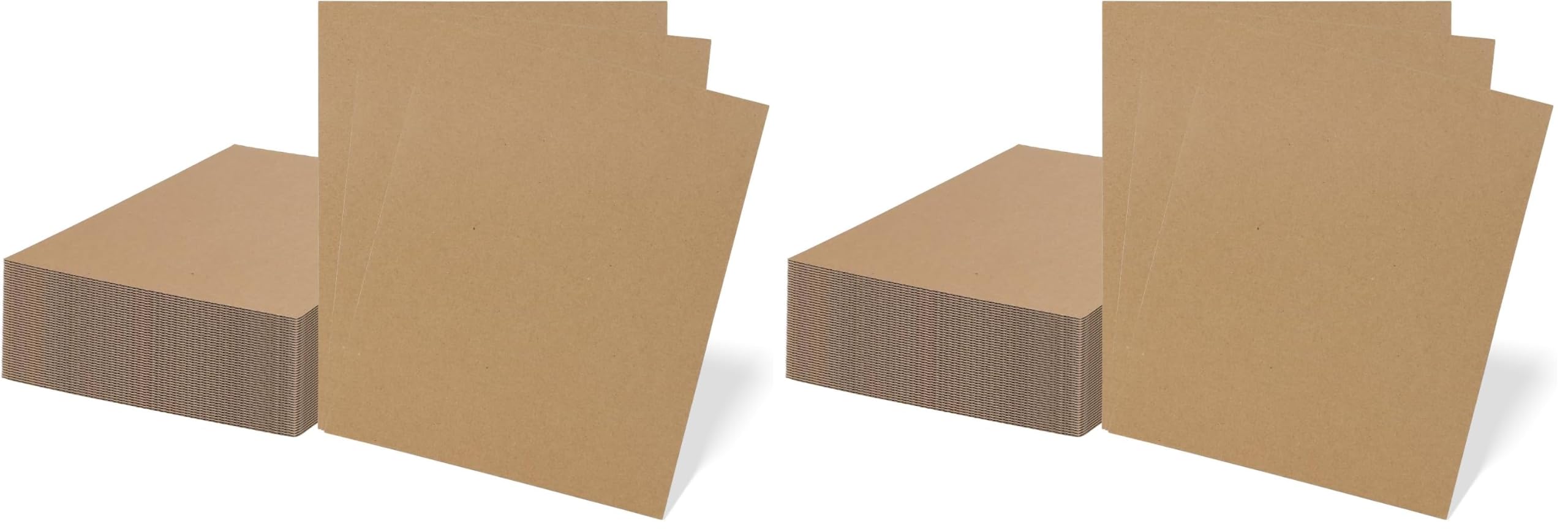 RLAVBL 100 Pack 8x10 Corrugated Cardboard Sheets, Flat Cardboard Inserts for Shipping, Mailing, Packing, DIY Crafts